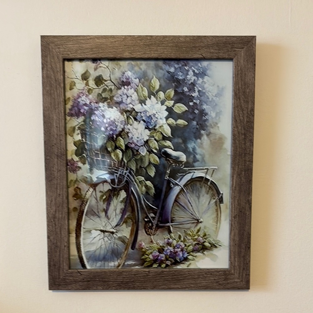 Rectangle Picture Frame with Bike and Followers